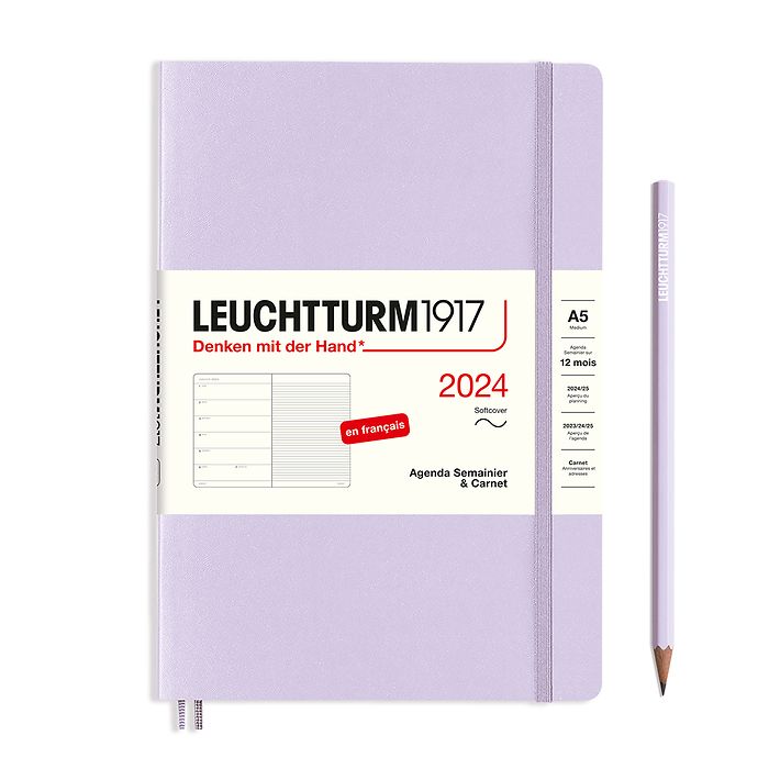 Weekly Planner Notebook Medium A Softcover Lilac French