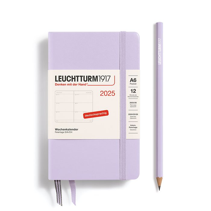 Weekly Planner Pocket (A6) 2025, Lilac, German