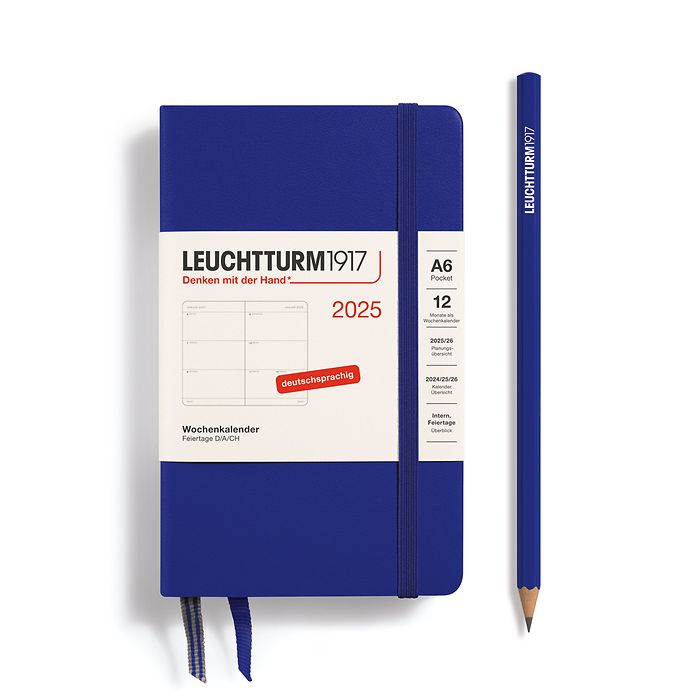 Weekly Planner Pocket (A6) 2025, Ink, German