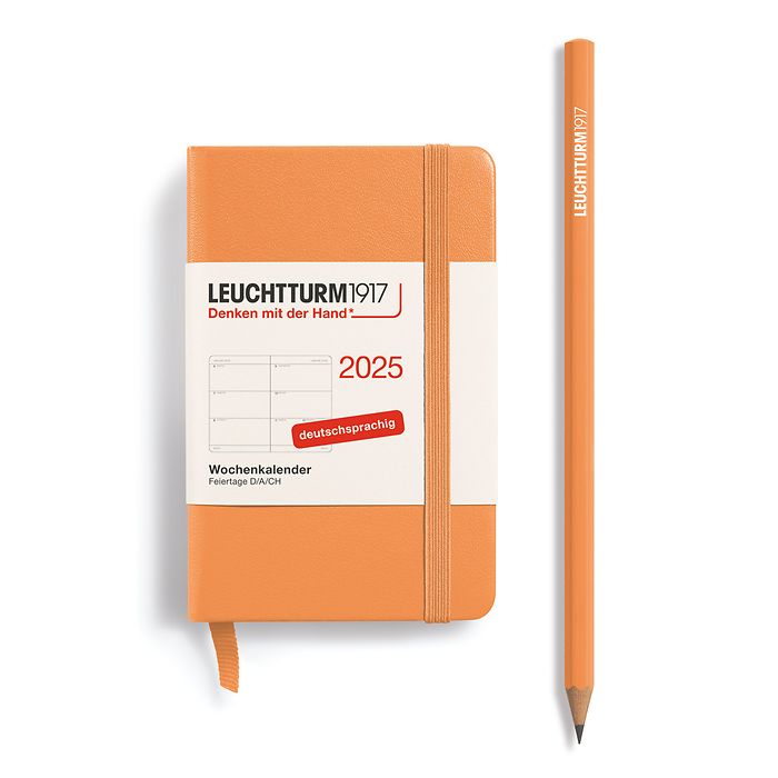 Weekly Planner Mini (A7) 2025, Apricot, German