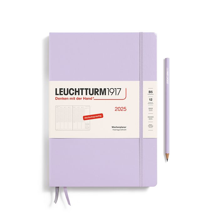 Week Planner Composition (B5)  2025,  Lilac, German