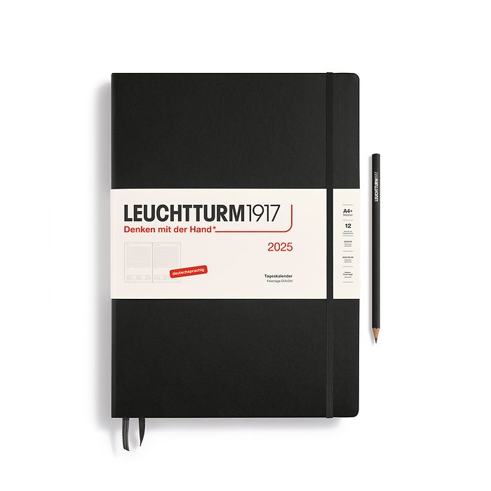 Daily Planner Master (A4+) 2025, Black, German