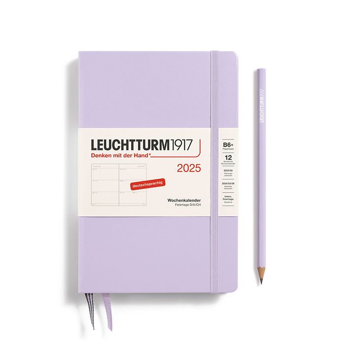 Weekly Planner Paperback (B6+) 2025, Lilac, German