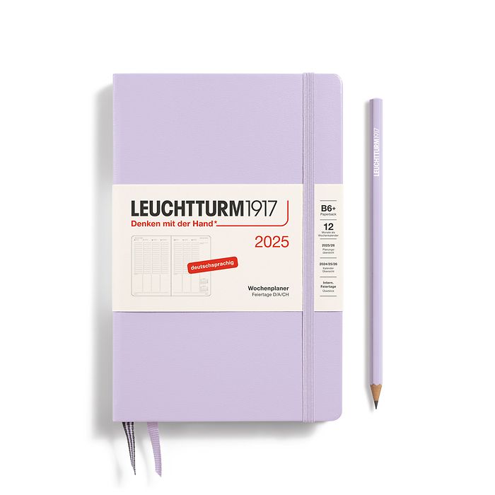 Week Planner Paperback (B6+) 2025, Lilac, German