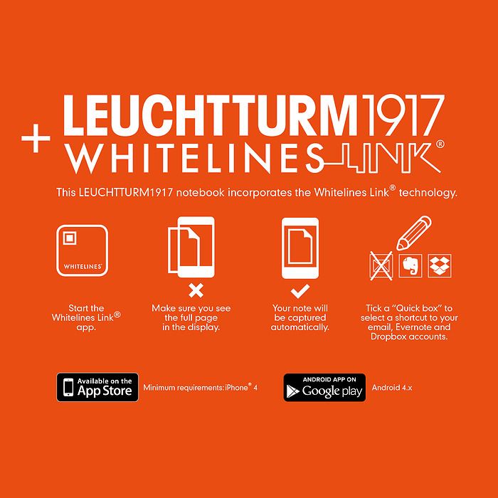 Carnet Whitelines publicitaire - Carnet Leuchtturm personnalisé