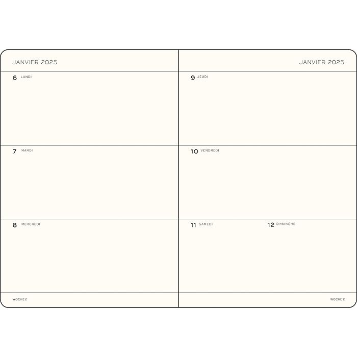 Weekly Planner 2025, French