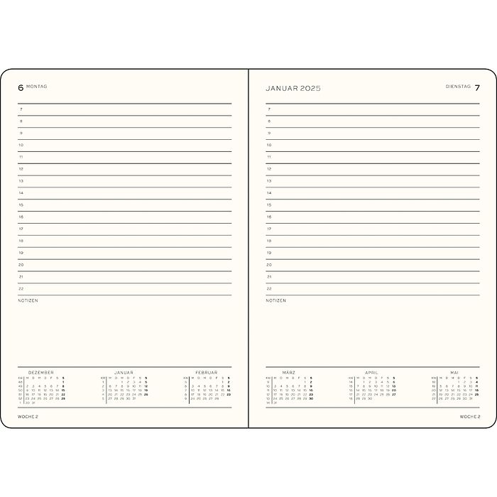 Daily Planner 2025, German