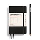 Notebook Pocket (A6), Hardcover, 187 numbered pages, Black,  plain