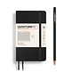 Notebook Pocket (A6), Softcover, 123 numbered pages, Black,  squared