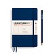 Notebook Paperback (B6+), Softcover, 123 numbered pages, Navy, plain