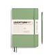 Notebook Medium (A5), Softcover, 123 numbered pages, Sage, dotted